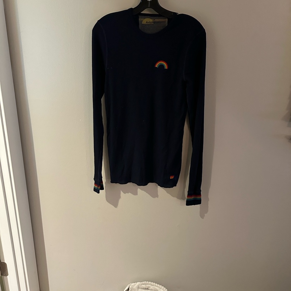 Aviator Nation Long Sleeve Rainbow Thermal